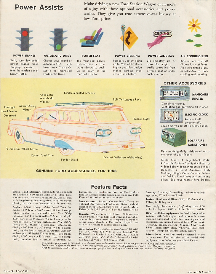 1958 Ford Wagons Foldout Page 9